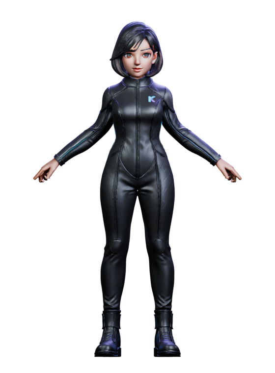 Freigegebener weiblicher Koryena 3D-Desktop-Avatar